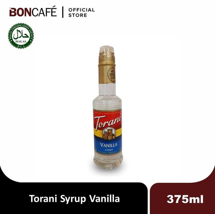 Torani Vanilla Syrup 375ml Plastic Bottle with Pour Spout