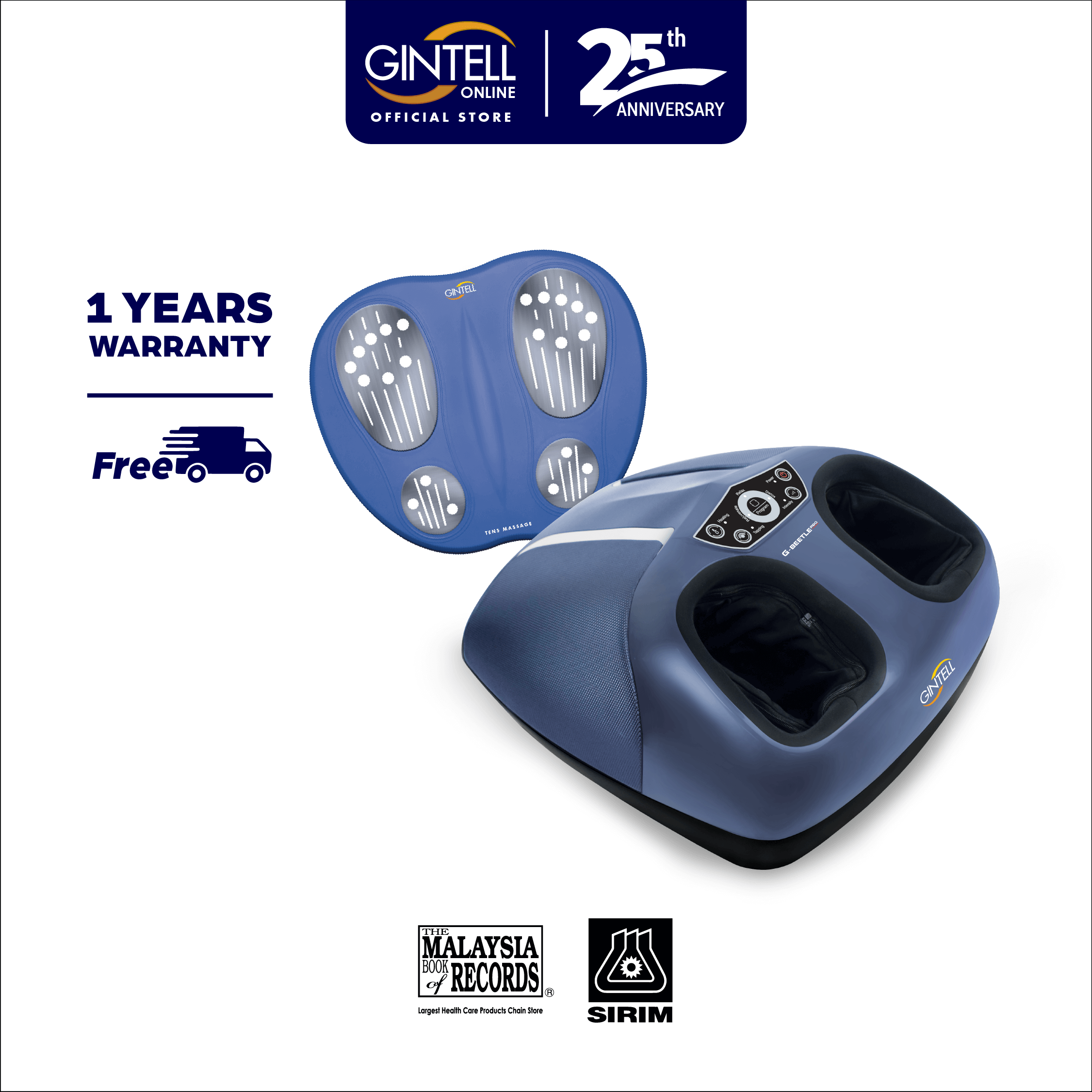 [FREE Shipping] GINTELL G-Beetle Pro Foot Massager with Tens Pad
