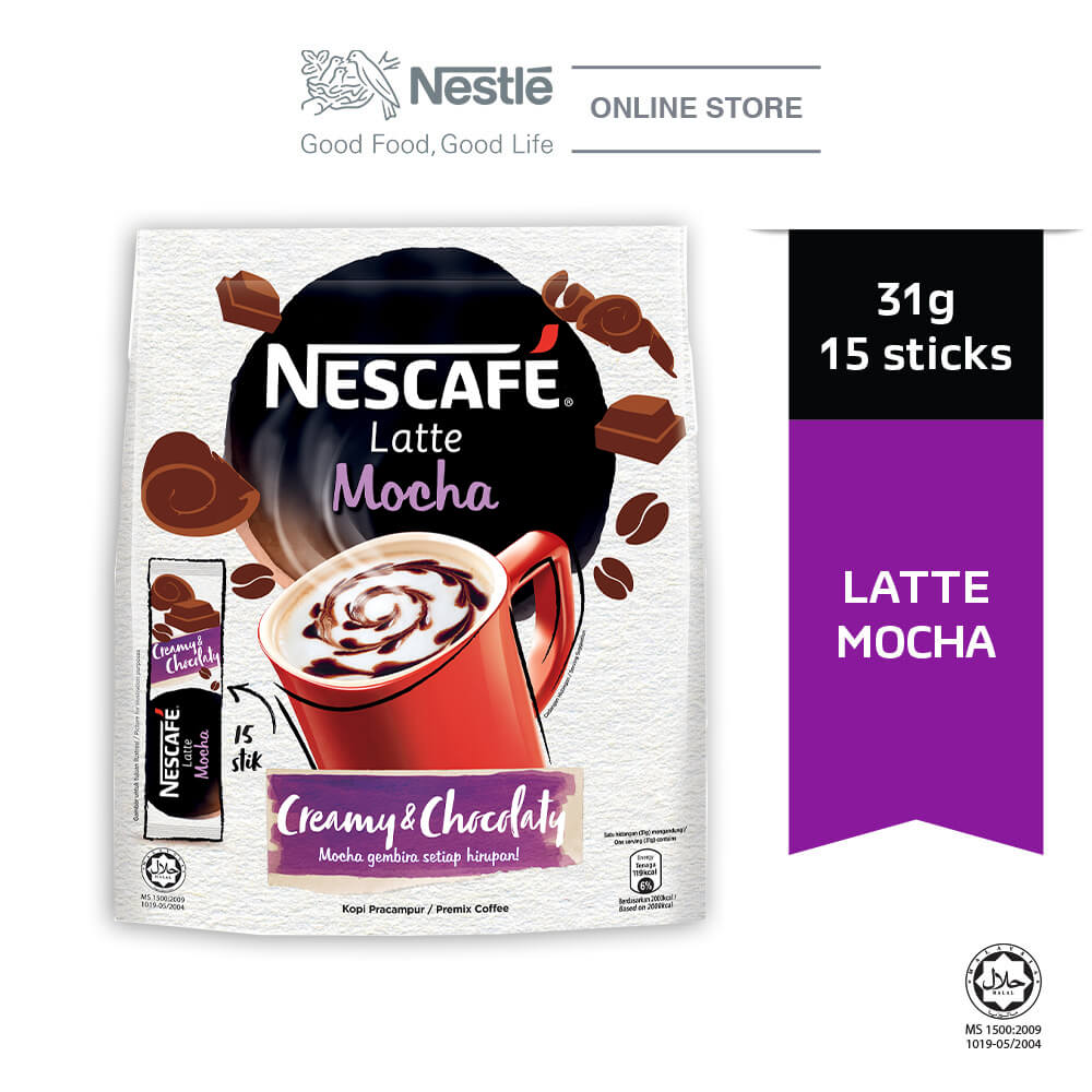 NESCAFÉ Latte Mocha Coffee 15 Sticks 31g Each