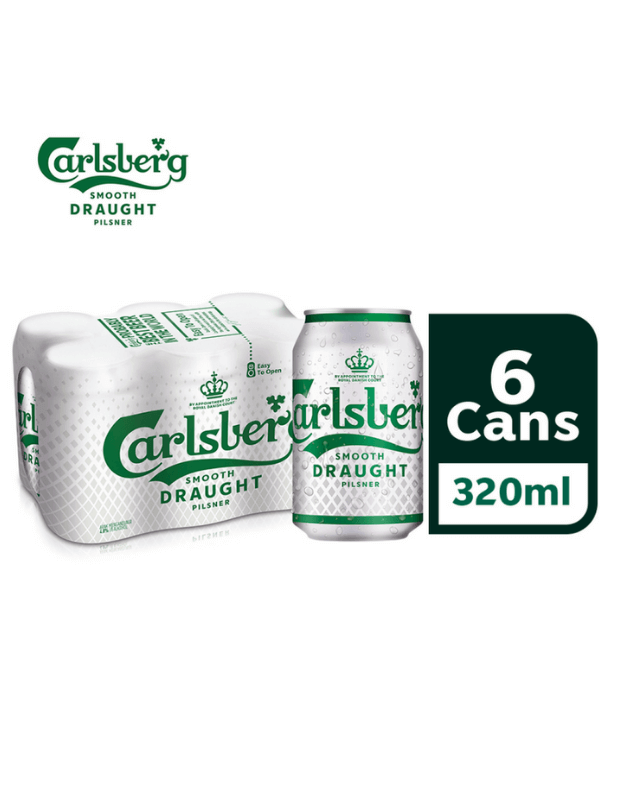 CARLSBERG SMOOTH DRAUGHT CAN (6-CAN PACK)