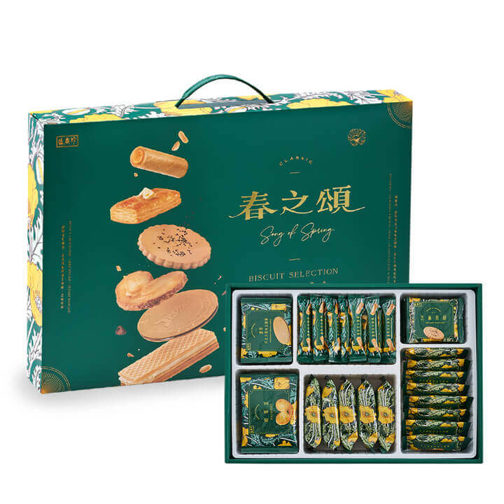 《盛香珍》春之頌經典餅乾禮盒575g/盒