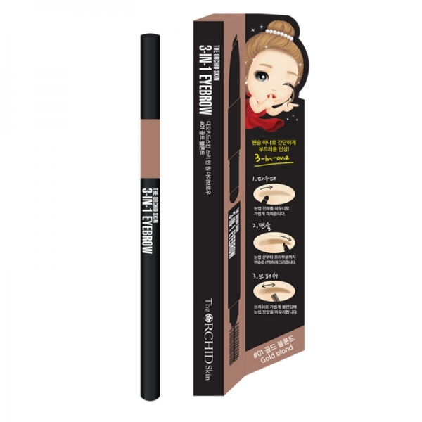 The Orchid Skin 3-In-1 Drawing Eyebrow No 1 Gold Blond
