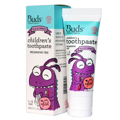 Bud's Children's Toothpaste with Xylitol 50ml - Blackcurrant