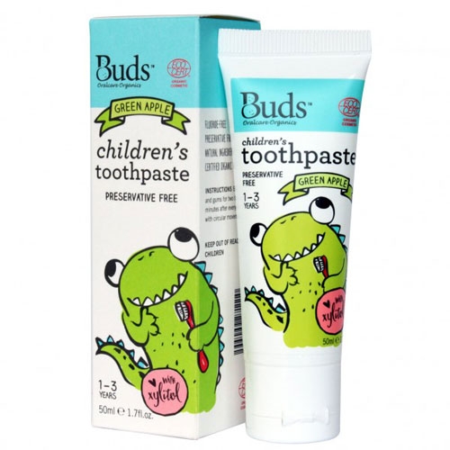 Bud's Children's Toothpaste with Xylitol 50ml - Green Apple
