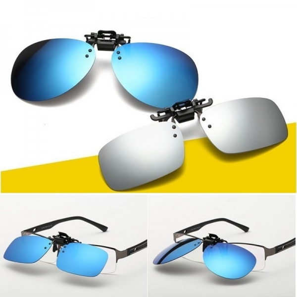 Polarized Uv400 Clip On Flip Up Aviator Sunglasses