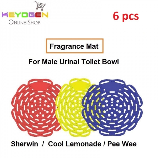 6pcs keyogen Urinal Deodoriser Mat up to 30 Day Fresh Toilet Fragrance