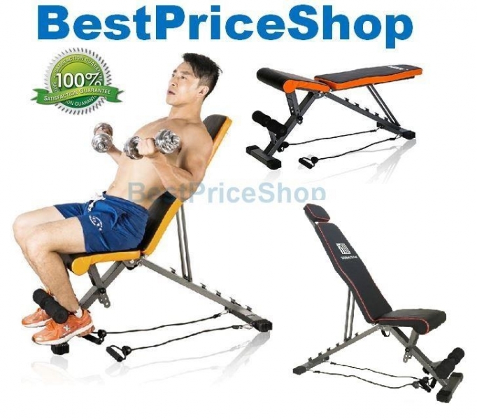 Top Specs Adjustable Dumbbell Sit Up Weightlifting Situp Bench Mk