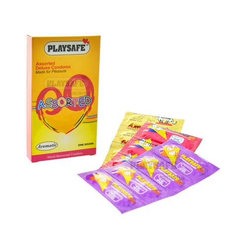 Playsafe Assorted Condom - 12\'s Kondom Lubricated Superthin