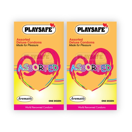 Playsafe Assorted Condom - 12\'S (Twin Packs) Kondom Lubricated Superthin
