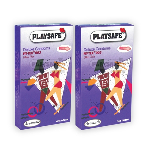 Playsafe Fit-Tex 003 - 12\'S (Twin Packs) Kondom Lubricated Superthin