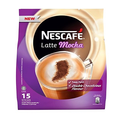 Nescafe Latte Mocha Premix Coffee 15 Sticks x 31g