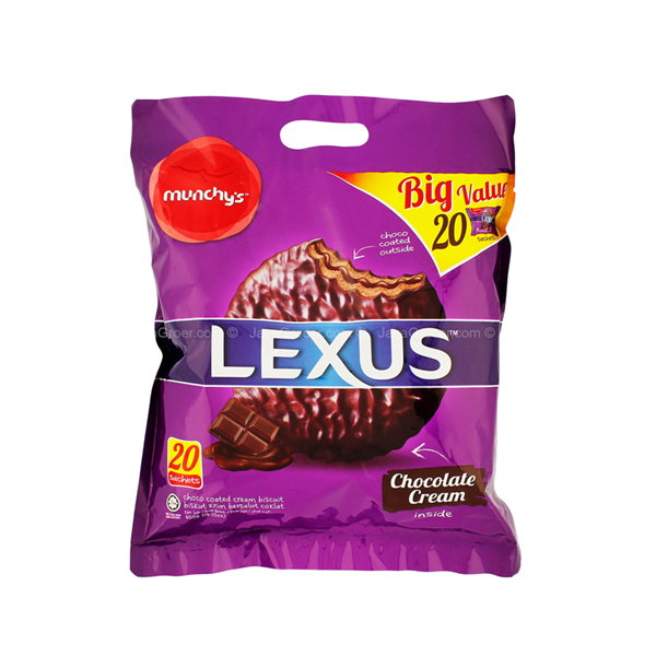 Munchy s Lexus Chocolate Coated Cream Biscuit 20 Sachets 400g 