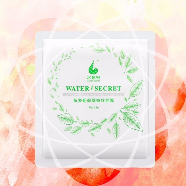 Water Secret Tea Polyphenols Silk Rreservation Mask 1 Boxes 5 Pcs