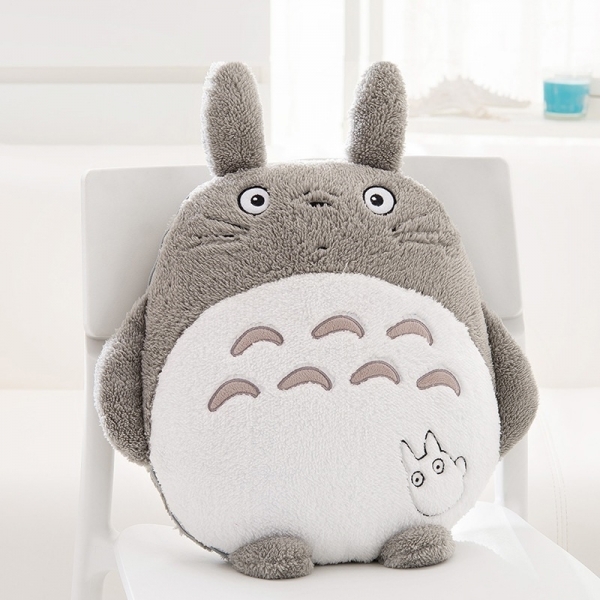 Husky Totoro Plush Soft Hold Foldable Throw Blanket Pillow Cushion