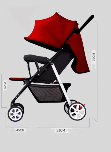 Toddler Baby Stroller Light Weight Easy Carry Red