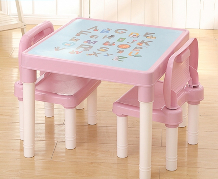 High Quality Kids Study Table & 2 Chair Pink