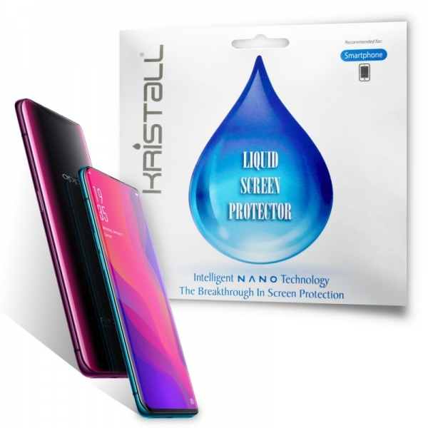 Oppo Find X Screen Protector - Kristall® Nano Liquid Screen Protector for Oppo Find X Android Smartphone and Oppo Find X Lamborghini Edition (Bubble-FREE Screen Protector, Curved Edge to Edge Full Coverage Coating, 9H Hardness, Scratch Resistant)