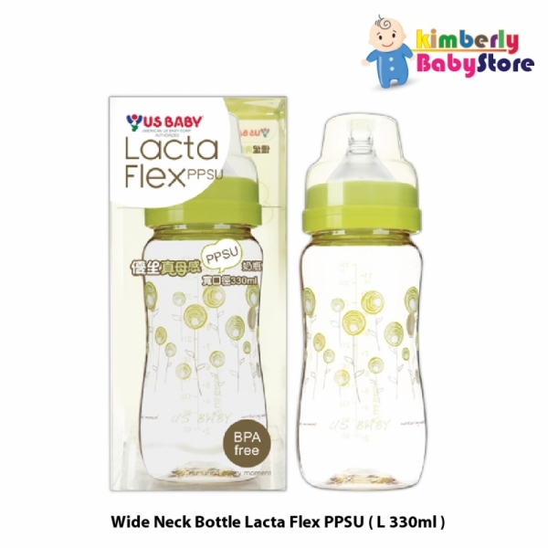 US Baby Lacta Flex PPSU Wide Neck Bottle - L330ml