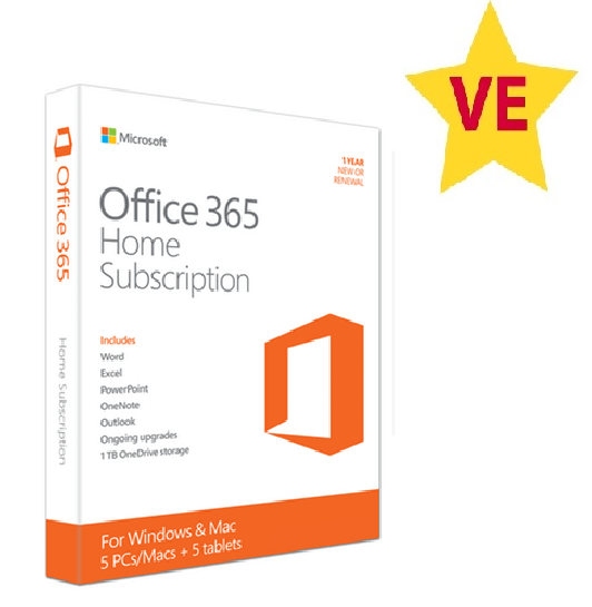 Microsoft Office 365 Home Premium P4 (5 Users For 5 PC/MAC, 5 Tablet and 5 Phones (Windows/Apple/Android)
