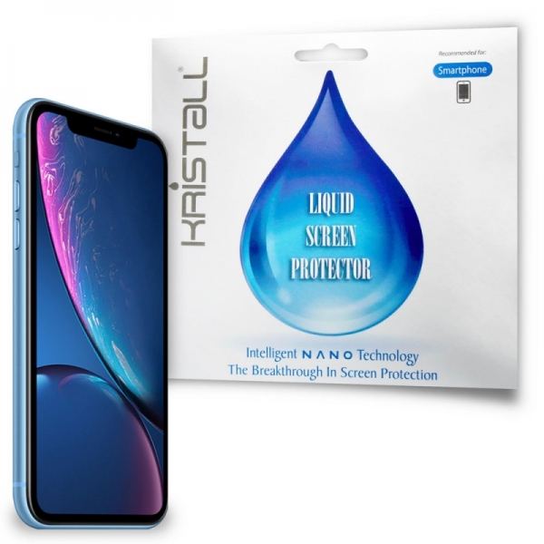 Apple iPhone XR Screen Protector - Kristall® Nano Liquid Screen Protector for ANY Apple iPhones Smartphone (Bubble-FREE Screen Protector, Curved Edge to Edge Full Coverage Coating, 9H Hardness, Scratch Resistant)