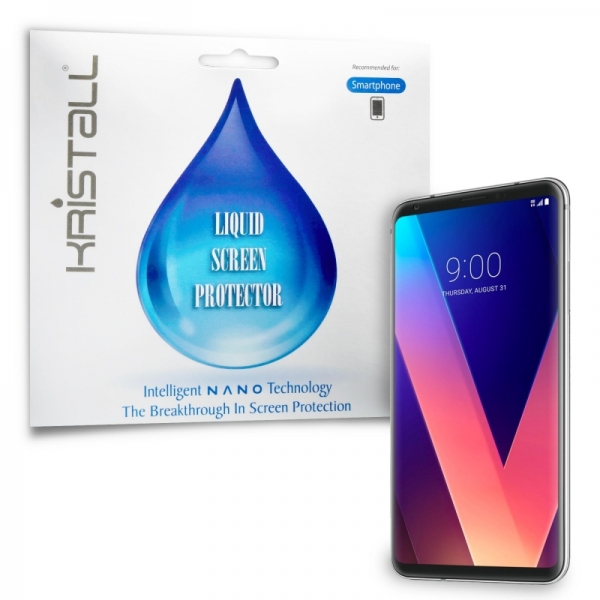 LG V30 Screen Protector - Kristall® Nano Liquid Coating Screen Protector for LG V30 Plus, LG V30+, V30S ThinQ, V30S+ ThinQ Android Smartphone (Bubble-FREE Screen Protector, Curved Edge-to-Edge Full Coverage Coating, Super Hydrophobic, 9H Pencil Hardness)