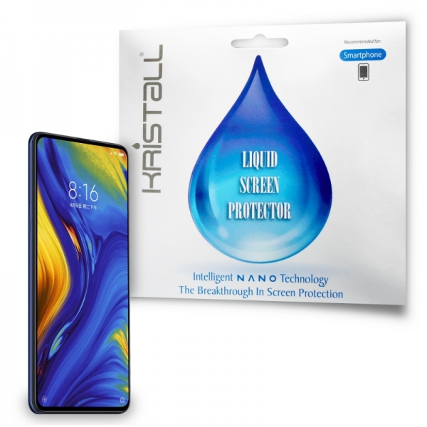 Xiaomi Mi Mix 3 Screen Protector - Kristall® Nano Liquid Coating Screen Protector for Mi Mix 3 Android Smartphone (Bubble-FREE Screen Protector, Edge-to-Edge Coverage, Super Hydrophobic, 9H Pencil Hardness, Not Tempered Glass)