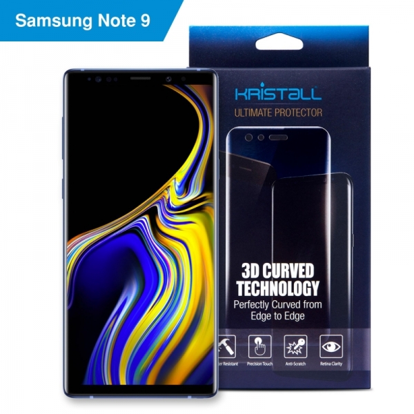 Samsung Galaxy Note 9 Screen Protector - Kristall® Ultimate Protector TPU Film Screen Protector Compatible with Samsung Note 9 Not Tempered Glass (Ultra Thin 0.15mm Thickness, Self-Healing Elastic Material, True Edge-to-Edge 3D Curved Full Coverage)
