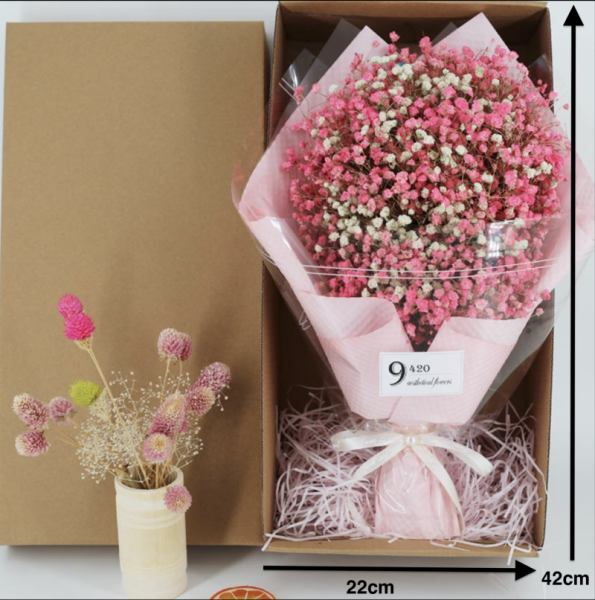 Gypsophila Flower Gift Box Pink