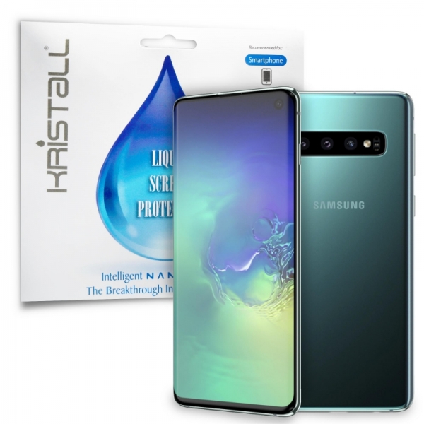Samsung Galaxy S10 Screen Protector - Kristall® Nano Liquid Coating Screen Protector for Samsung S10, Samsung Galaxy S10 5G, Samsung S10 5G (Bubble-FREE Screen Protector, Edge-to-Edge Coverage, Super Hydrophobic, 9H Pencil Hardness, Not Tempered Glass)