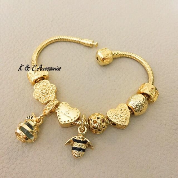 Bracelet Rantai Tangan Emas Korea 24k Gold Plated Set