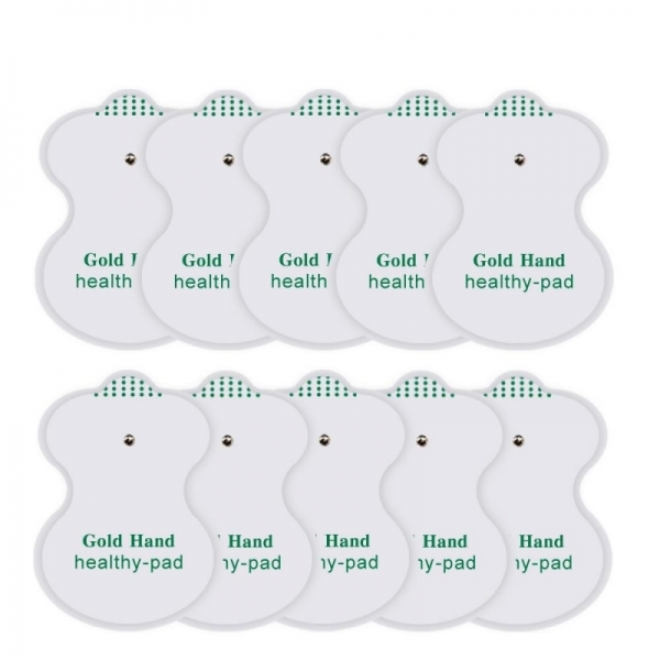 10 PCS TENS Unit Replacement Sticky Gel Electrodes Pads Acupuncture Points Snap On Pads