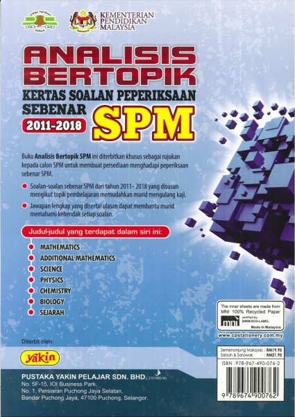Soalan Spm Mathematics 2019 - Contoh VV