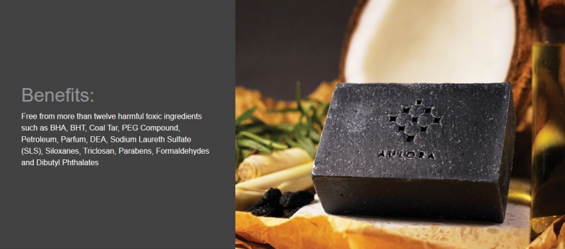 AULORA CHARCOAL REJUVENATING HANDCRAFTED SOAP (100g)