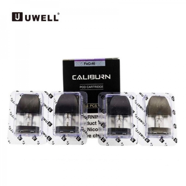 Local Quality 4Pcs Uwell Caliburn Replacement Pod Cartridge 2ml 1.4Ω For uwell caliburn kit
