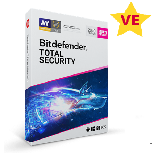 1 Year Bitdefender Total Security Antivirus for 5 Multi-Devices on Mac, Windows and Android