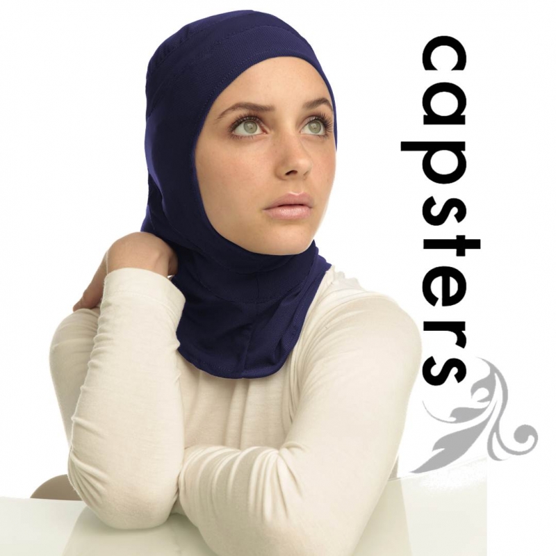 Capsters Runner Sports Hijab (Navy Blue)