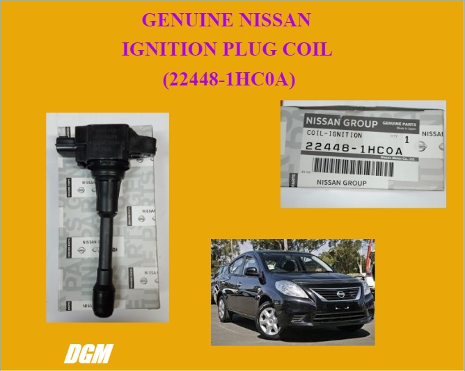 GENUINE NISSAN IGNITION PLUG COIL NISSAN ALMERA N17 1.5cc (224481HC0A)