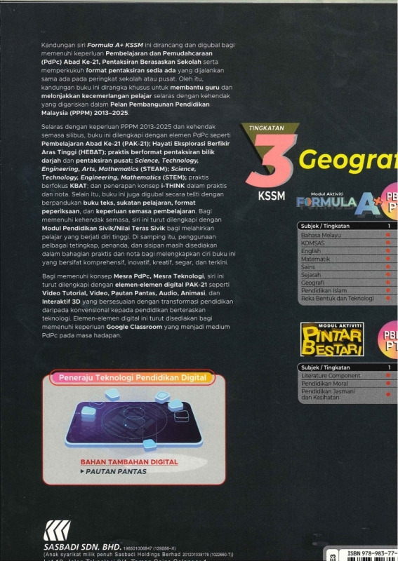 (SASBADI SDN BHD)MODUL AKTIVITI FORMULA A+GEOGRAFI 