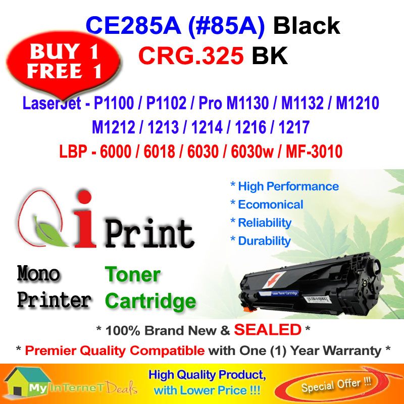 Qi HP CE285A 85A P1102 M1132 CRG 325 Toner Compatible * BUY-1-FREE-1 *