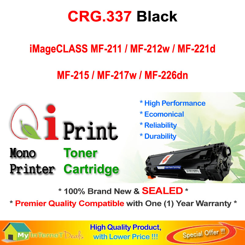 Qi Print CANON CRG 337 MF211 215 217 M221 Toner Compatible * SEALED *
