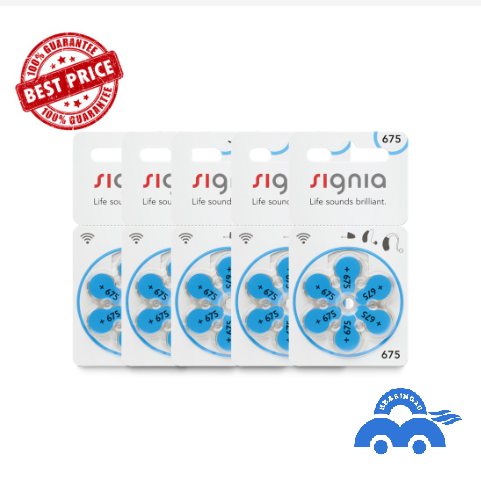5 Packs size 675 Siemens Signia hearing aid battery batteries New [Ready Stock]