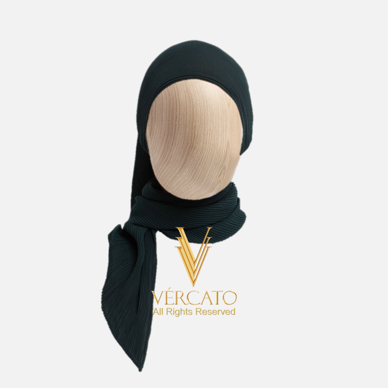 VERCATO Premium Bawal Pleated in Emerald