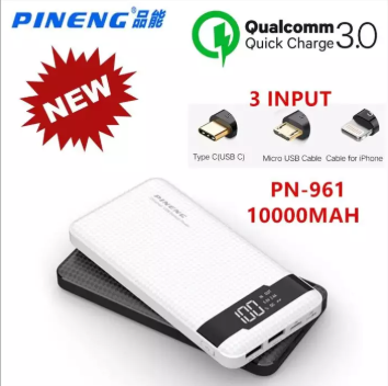 Pineng PN-961 Qualcomm Quick Charge 3.0 Slim Power Bank 10000mAh