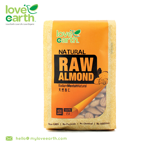 NATURAL RAW ALMOND 400G