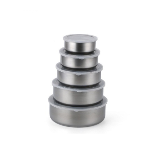 5PCS Stainless Steel Food Container With Lid