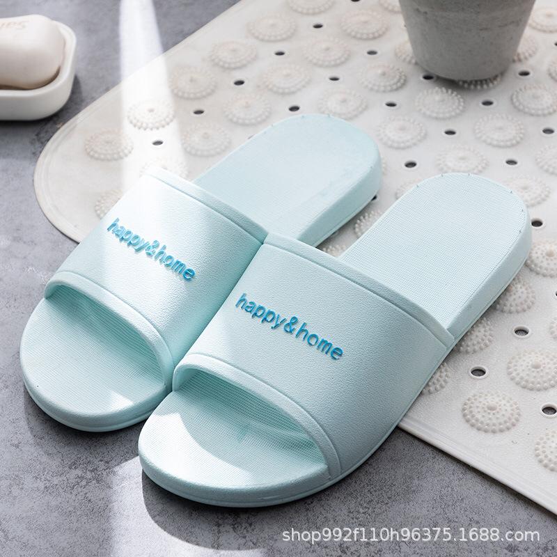 Women New couple sandals and slippers indoor and outdoor plastic slippers (light blue) home slippers