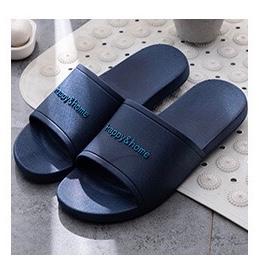 Men New couple sandals and slippers indoor and outdoor plastic slippers home slippers(dark blue)