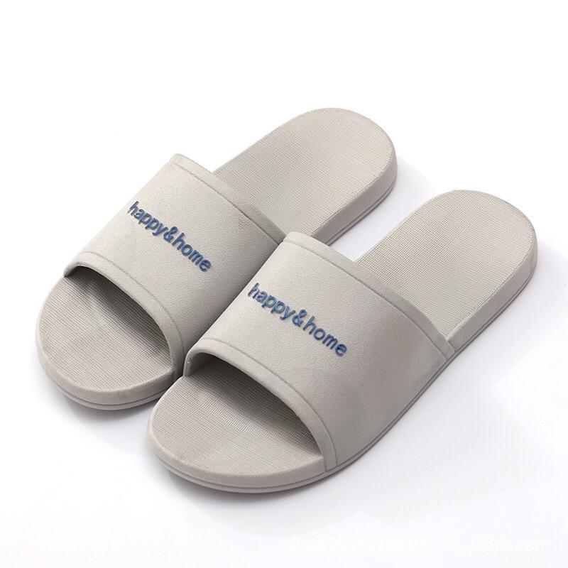 Men New couple sandals and slippers indoor and outdoor plastic slippers home slippers(grey)