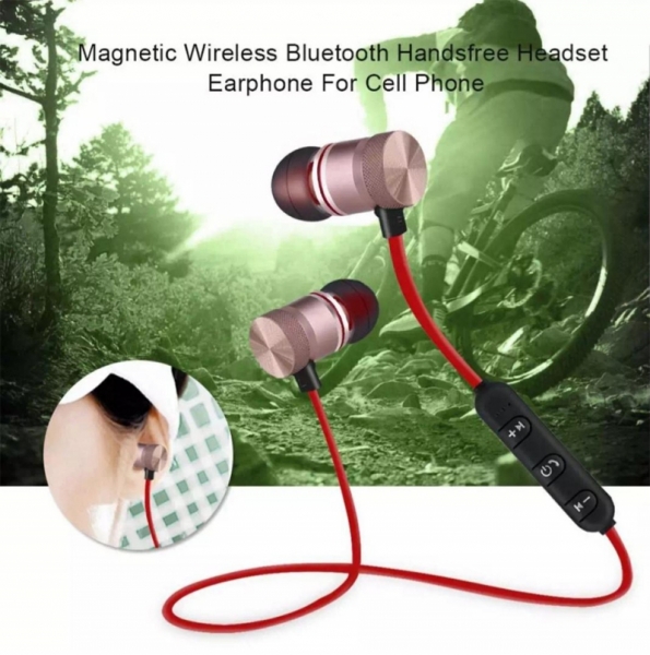 MAGNETIC Wireless Bluetooth Handfree Headset with volume control