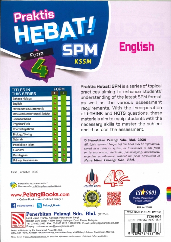 (PENERBITAN PELANGI SDN BHD)PRAKTIS HEBAT!ENGLISH FORM 4 ...